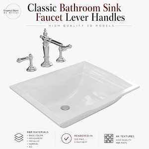 Classic Bathroom Sink Faucet Lever Handles