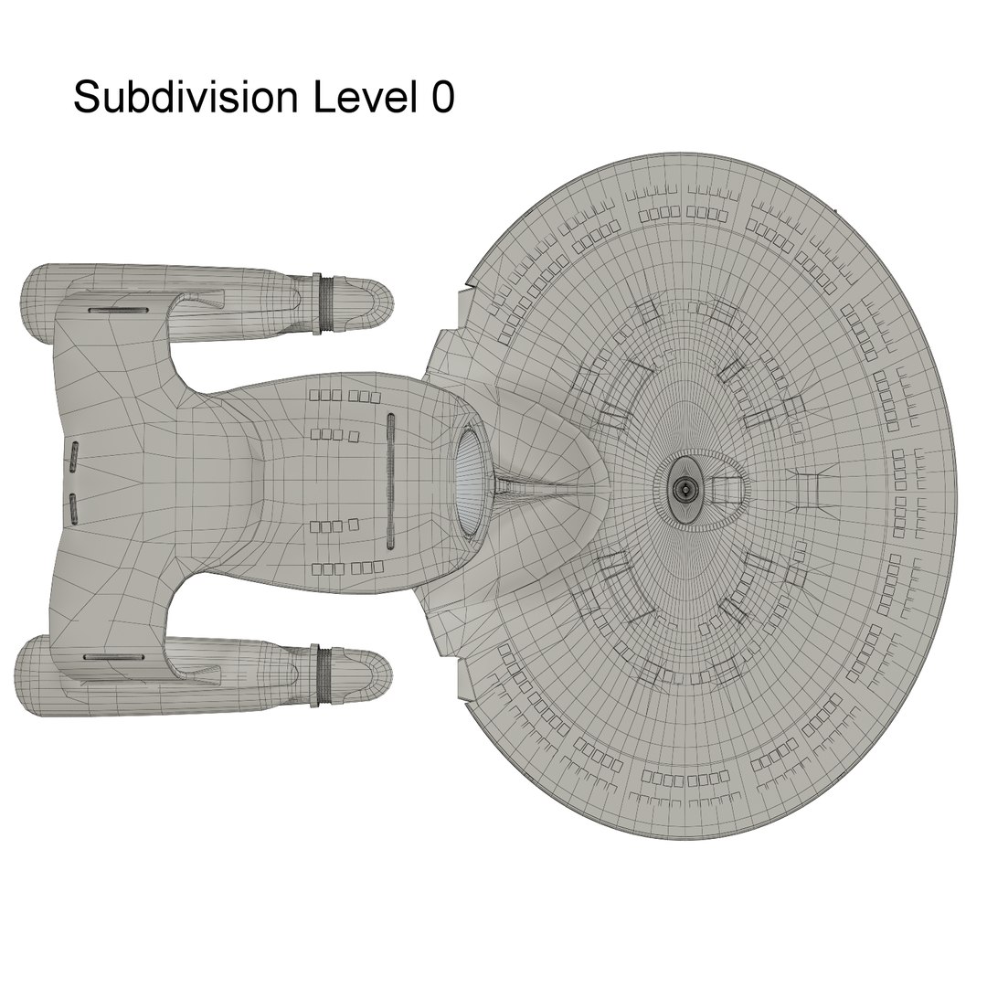 uss enterprise d star trek 3d model