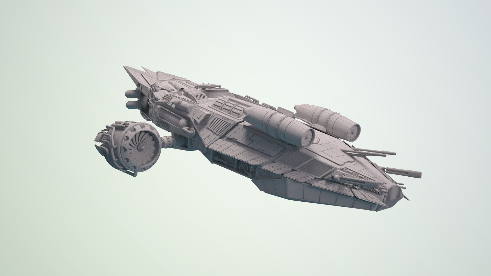 3d Aircraft Dropship Model