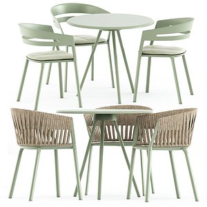 Zebra Round table and Ria Dining armchair
