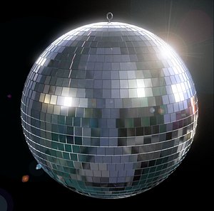 3d mirrored disco ball model
