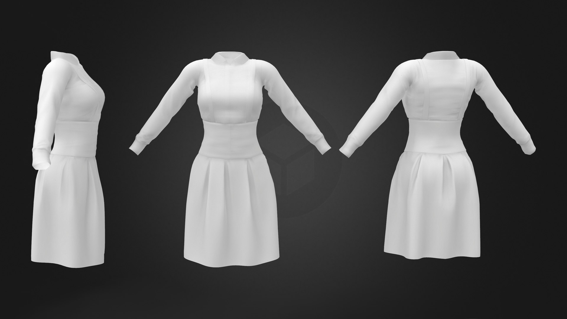 Innocent Dress 3D Model - TurboSquid 1832069