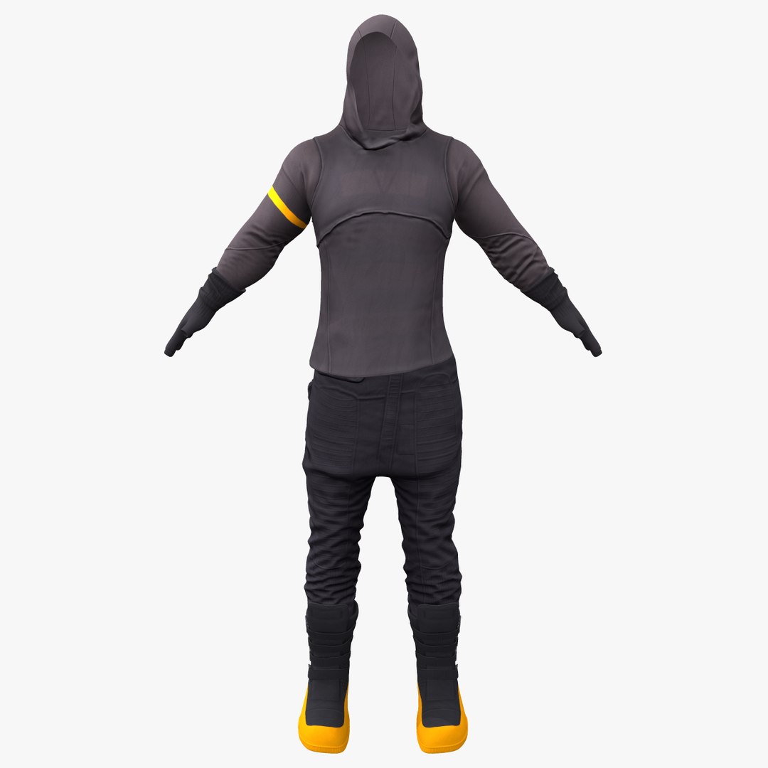 Full Male Dystopian Urban Outfit 3D Model - TurboSquid 2072456