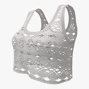 Loose Crop Vest Tank Top 3D model