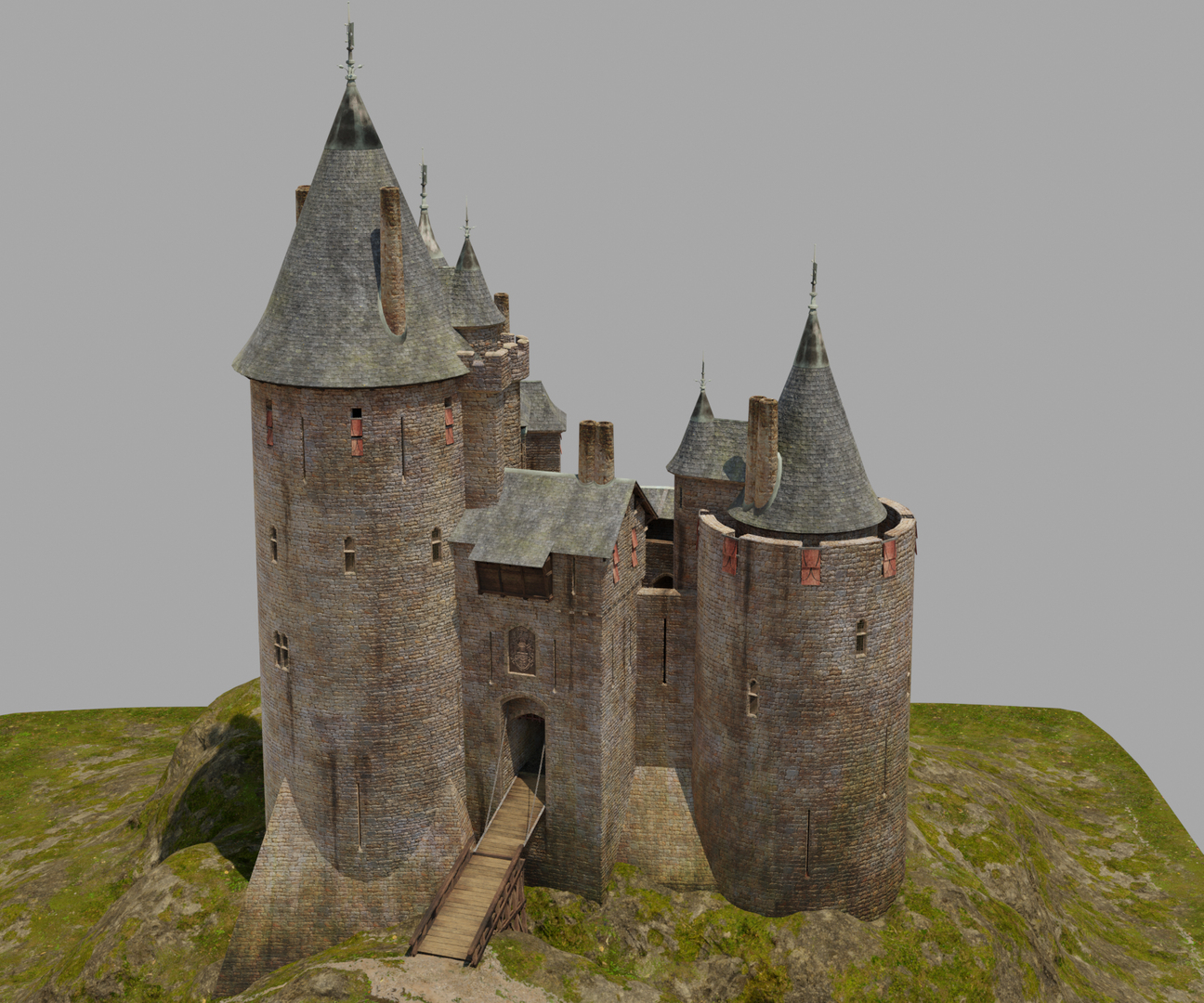 Castle Coch-The Red Castle 3D - TurboSquid 1729945