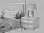 Conjunto de muebles de dormitorio modernos con cama