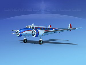 propellers lockheed l10 electra 3d model