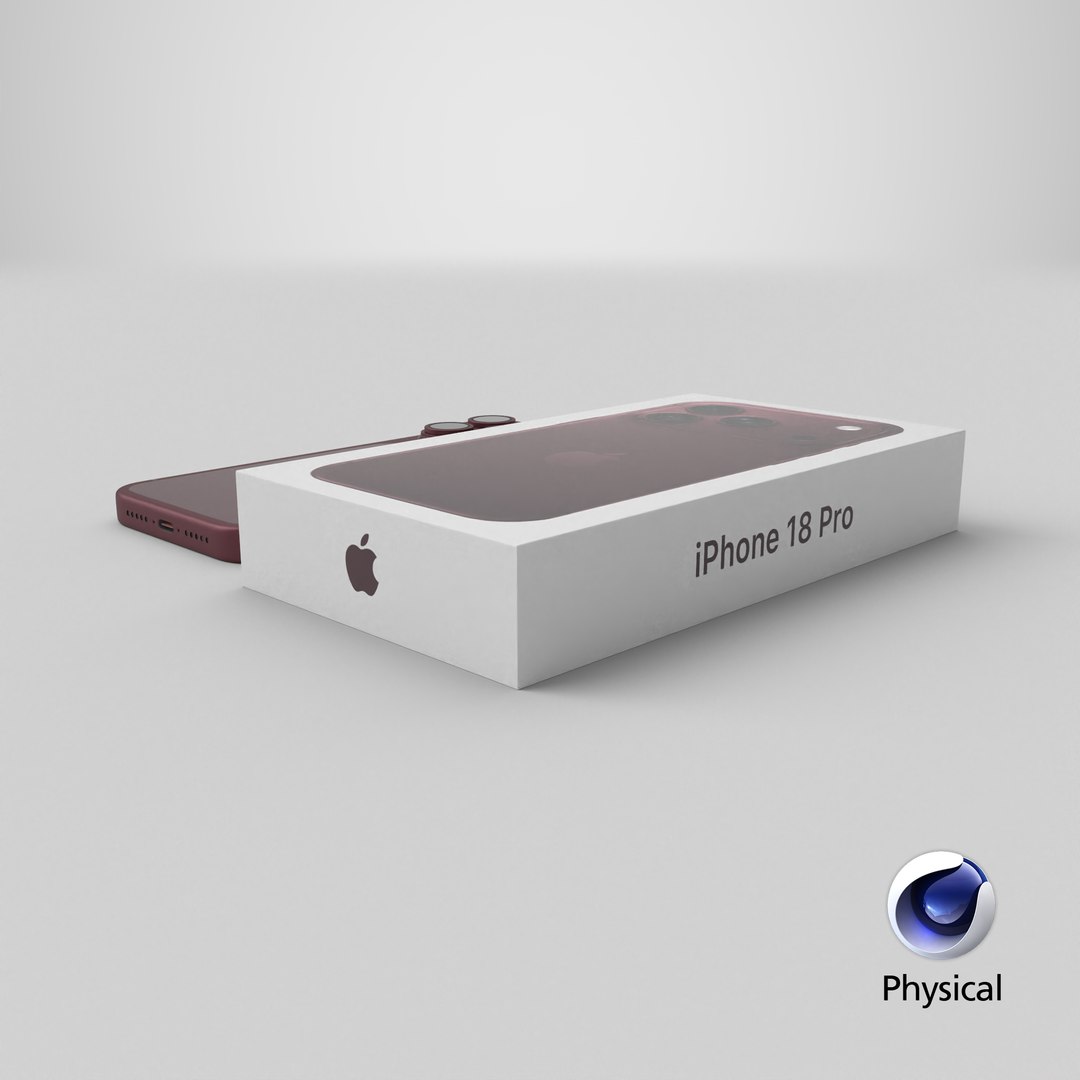 3D model Apple iPhone 18 pro with Retail Box Burgundy https://p.turbosquid.com/ts-thumb/GU/69guD0/8O/stemcell_cinema_4d_physical_render/png/1790954510/1920x1080/fit_q87/197296f9e4fabac249ac01ccf99e8130f1c2d850/stemcell_cinema_4d_physical_render.jpg