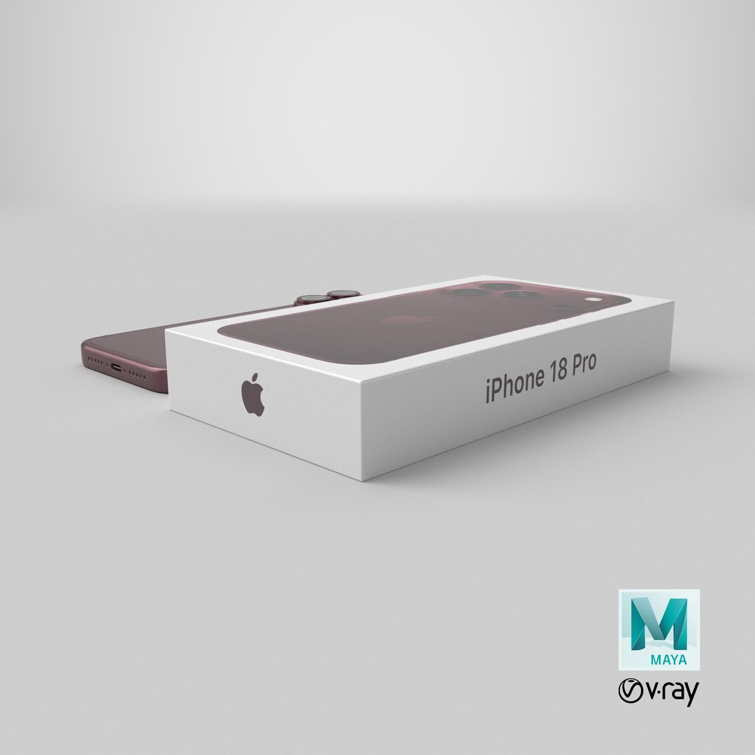 3D model Apple iPhone 18 pro with Retail Box Burgundy https://p.turbosquid.com/ts-thumb/GU/69guD0/J5/stemcell_maya_vray_render/png/1790954507/1920x1080/fit_q87/d0a0c6cea6b906ae5266186b72c1c8f2d89adf9e/stemcell_maya_vray_render.jpg