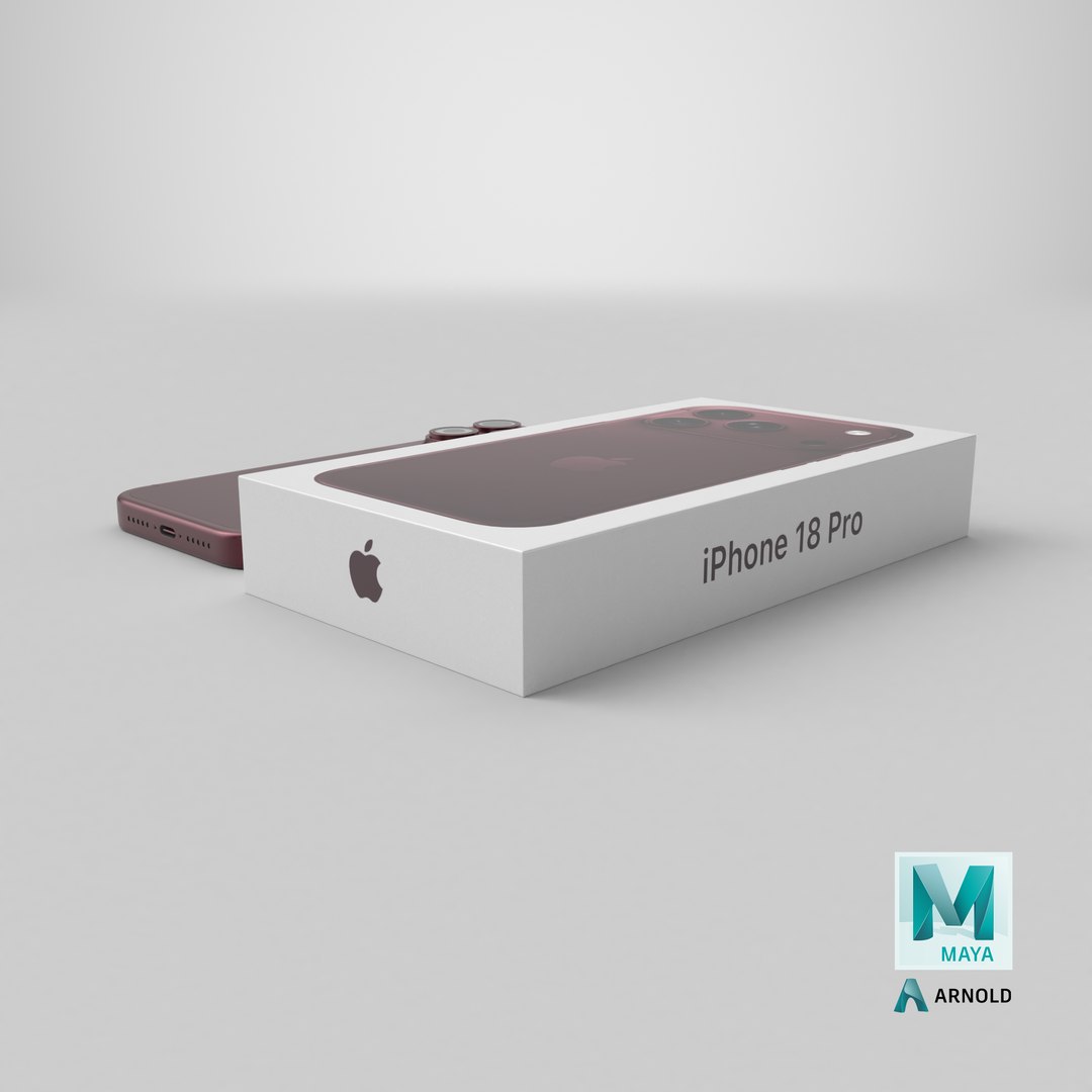 3D model Apple iPhone 18 pro with Retail Box Burgundy https://p.turbosquid.com/ts-thumb/GU/69guD0/K0/stemcell_maya_arnold_render/png/1790954505/1920x1080/fit_q87/47e579d2fc4a1c09720e3e7ea4f29596603c49c5/stemcell_maya_arnold_render.jpg
