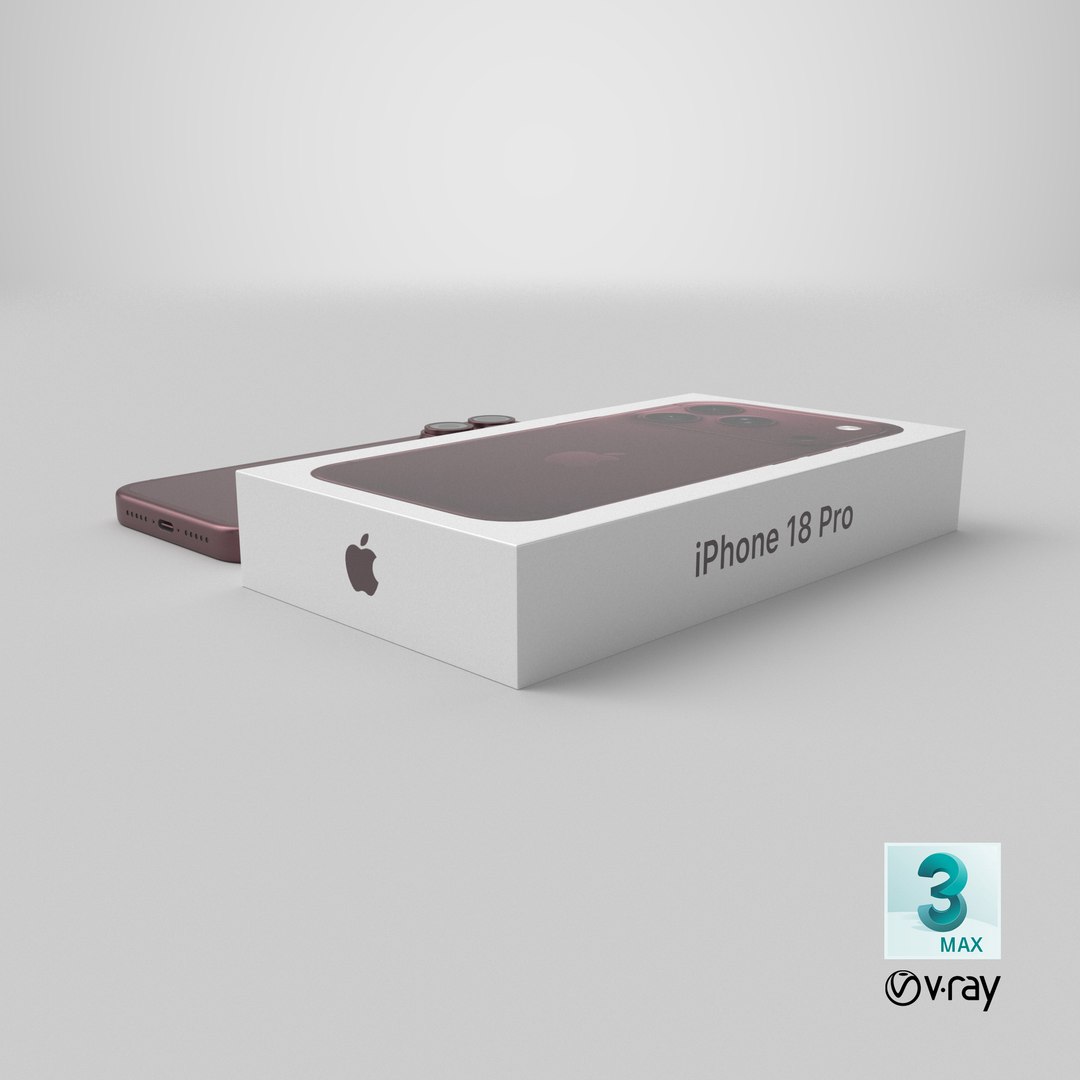 3D model Apple iPhone 18 pro with Retail Box Burgundy https://p.turbosquid.com/ts-thumb/GU/69guD0/OX/stemcell_max_vray_render/png/1790954511/1920x1080/fit_q87/c2b4dff715cfa1cce966ed0dff0a43ae9db65f6f/stemcell_max_vray_render.jpg