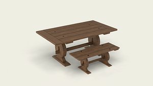 Medival Table and bench model