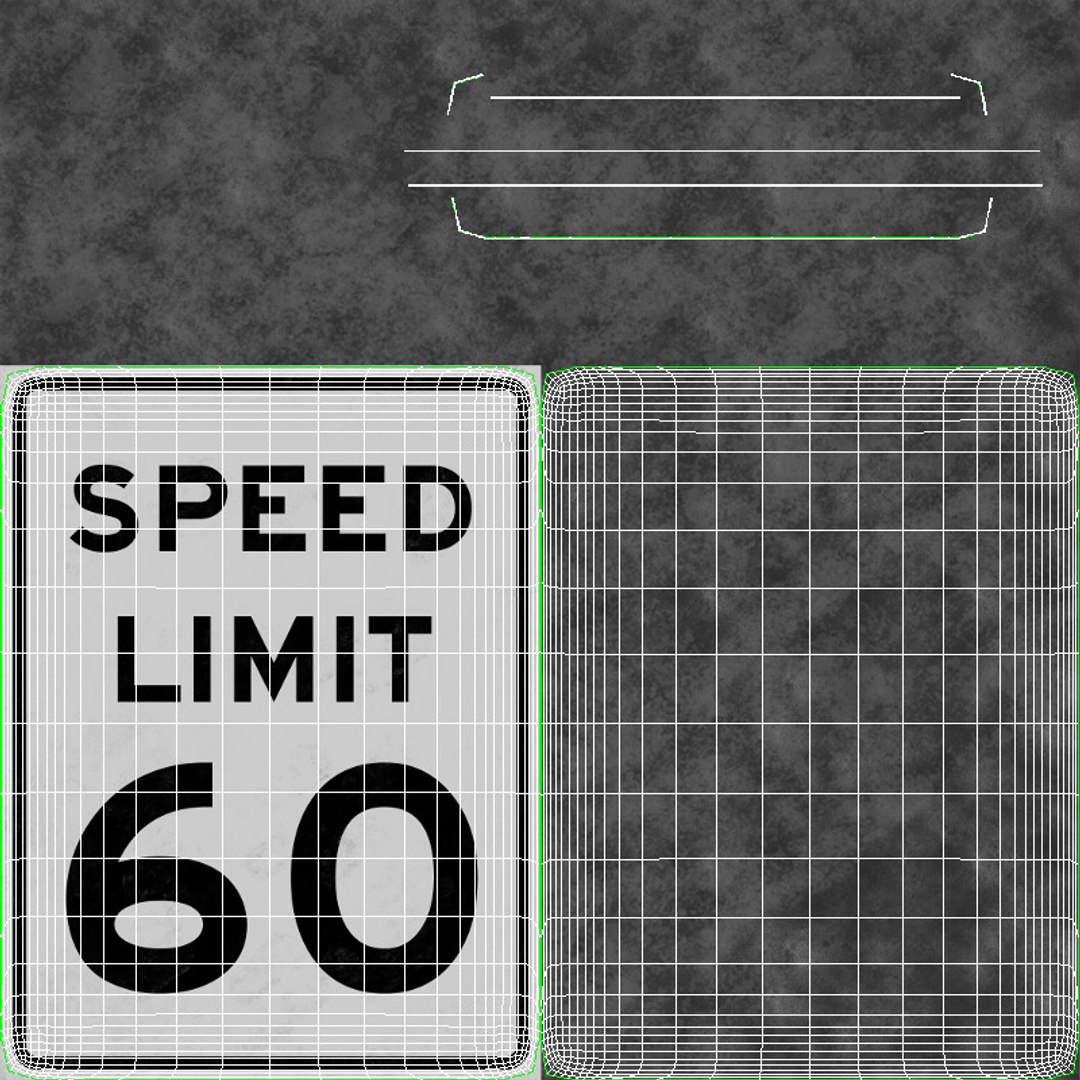 Speed Limit Sign 60 Max   Uv 