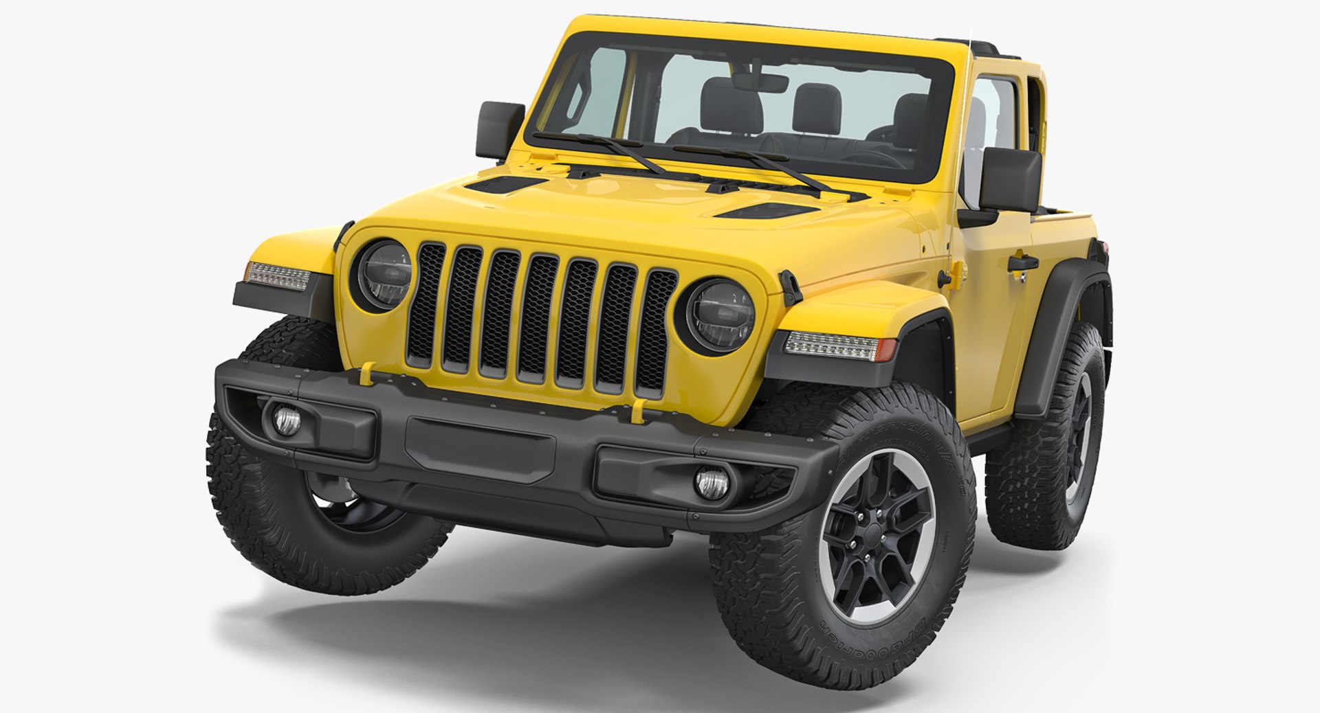 Jeep Wrangler Rubicon 4X4 Rigged 3D Model 3D model preview