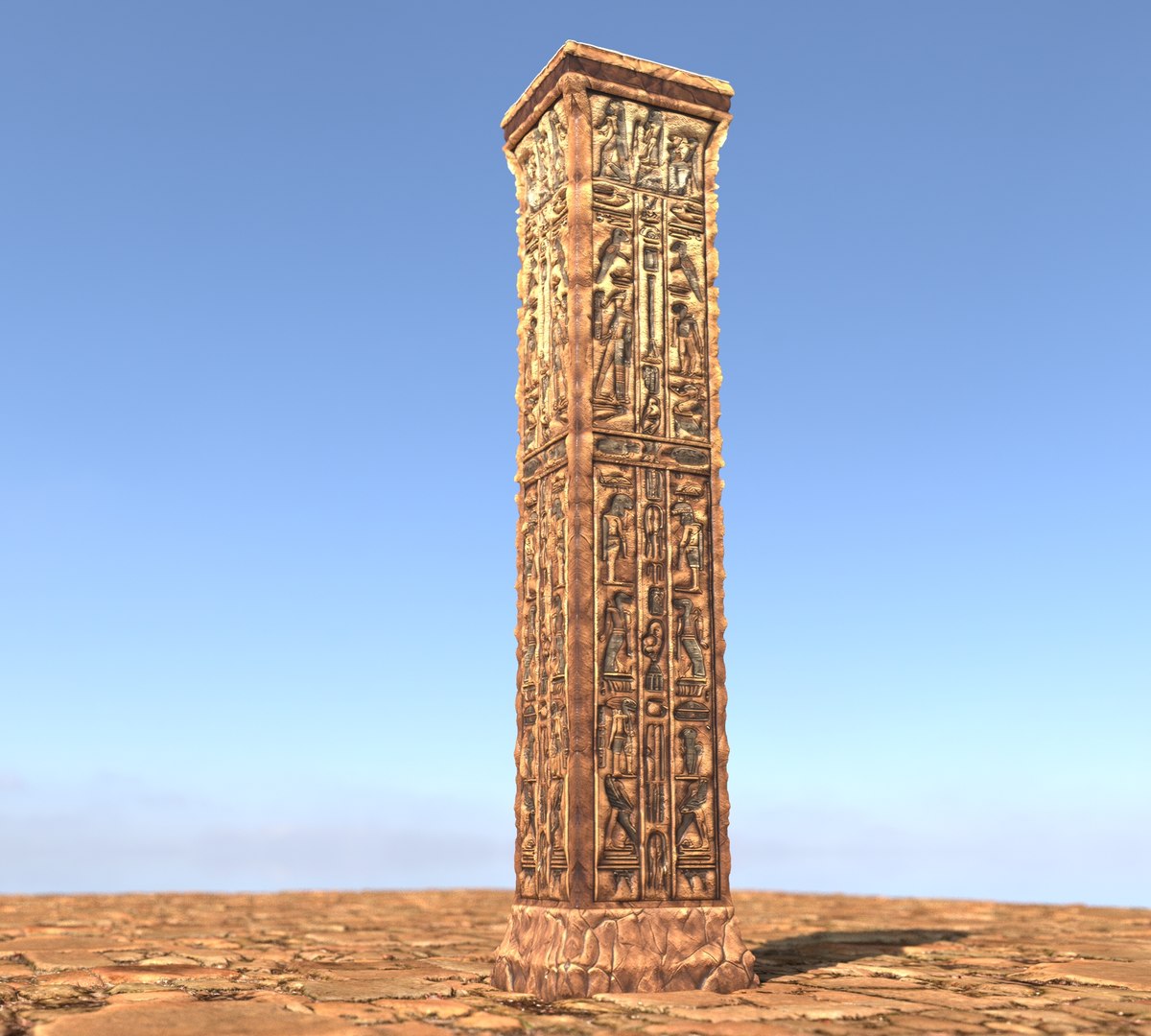 3D Egyptian Pillars Pack Model - TurboSquid 2192401