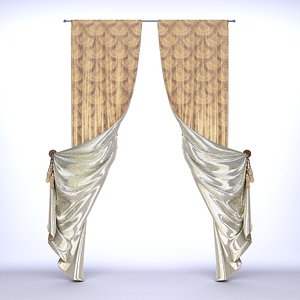 classical curtain - 3d 3ds