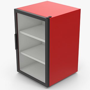 3D Red Mini Beverage Refrigerator
