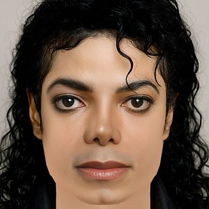 Michael Jackson Head - Low poly head for game