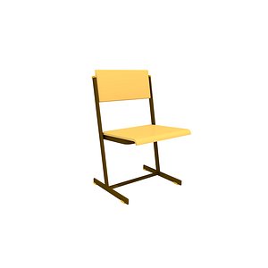 simple school chair 3D