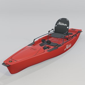 Kayak for fishing Hobie Mirage Pro Angler 14 with 360 Red 3D model