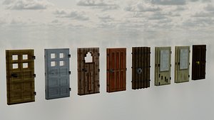 3D 3D model of 8  Minecraft Doors