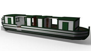 3d canal boat