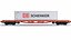 Contenedor DB Schenker de vagón plano