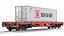 Contenedor DB Schenker de vagón plano