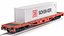 Contenedor DB Schenker de vagón plano