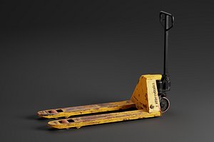 Industrial - Pallet Jack Yellow Low-poly 3D model