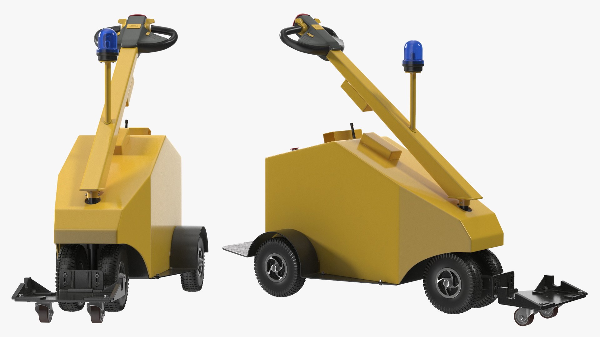 Yellow Electric Trolley Cart Pusher 3D Model TurboSquid 2094883