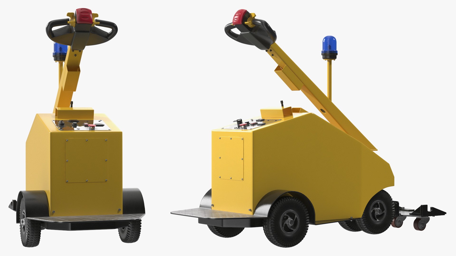 Yellow Electric Trolley Cart Pusher 3D Model TurboSquid 2094883