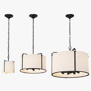3D model Visual Comfort Pendant Light Aspen