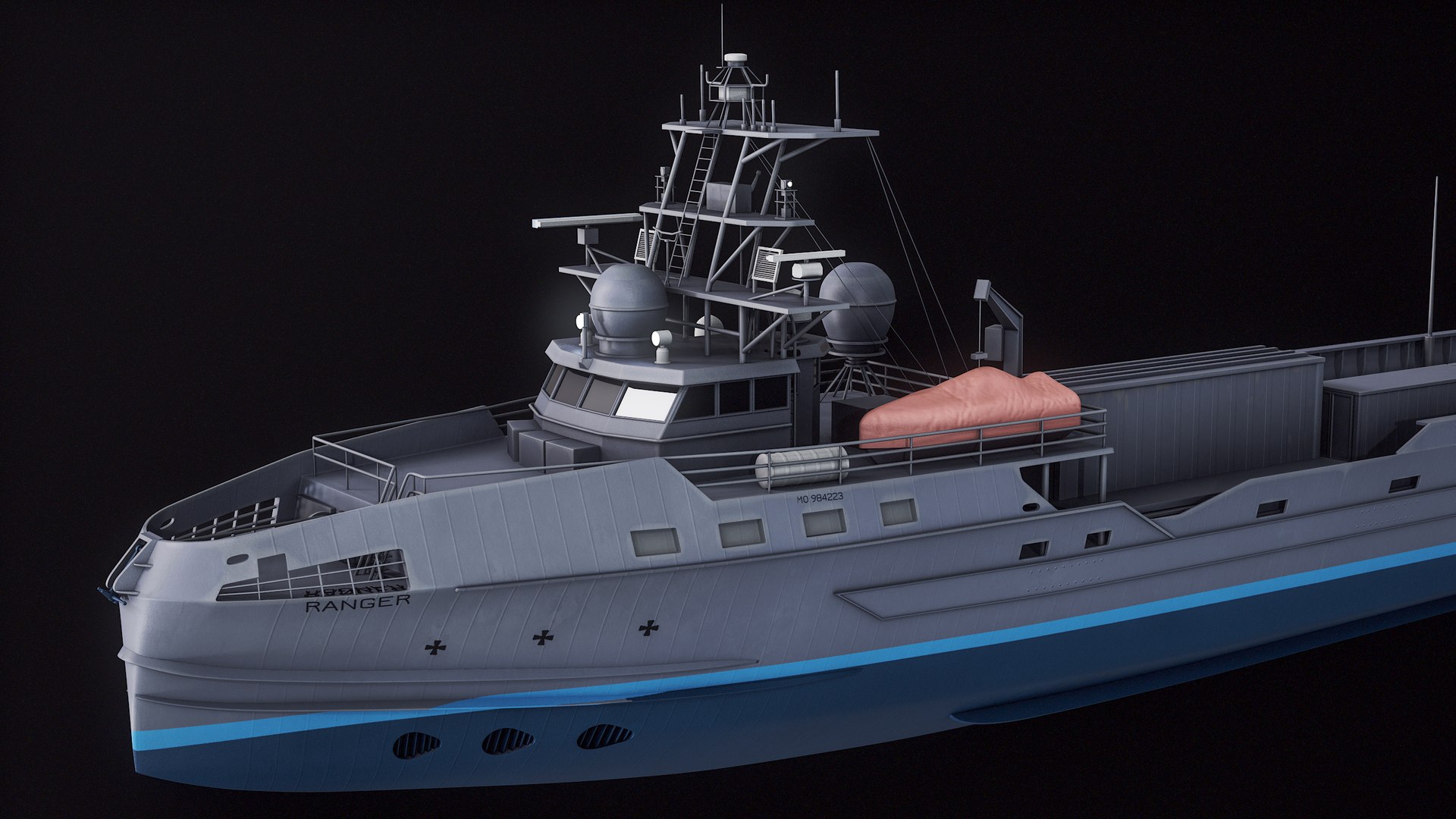 US Navy Ranger Robo-Ship PBR 3D model - TurboSquid 2093220
