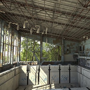 azure swimming pool model