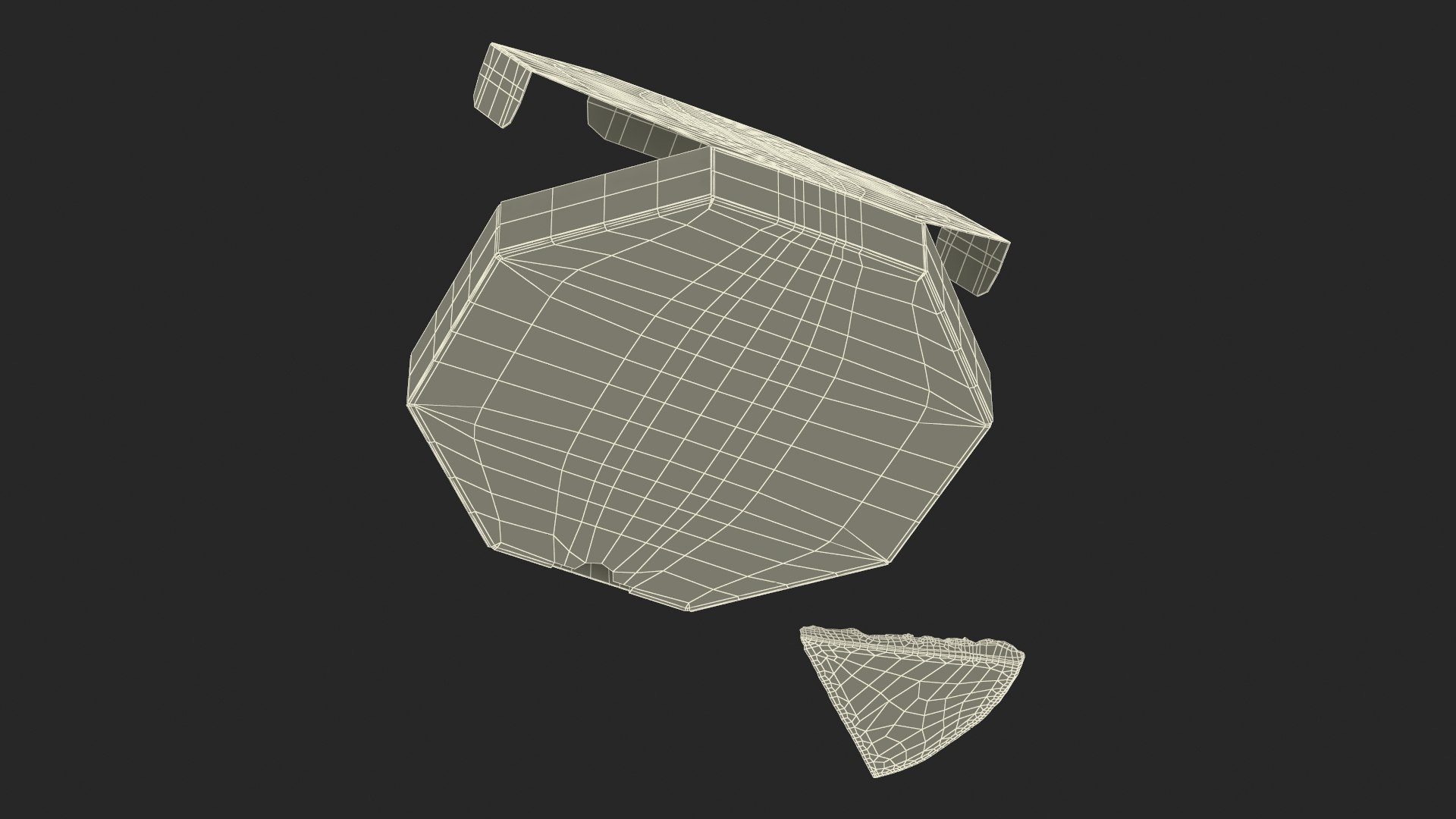 3D Pizza With Slice Cut In Craft Box - TurboSquid 2000265