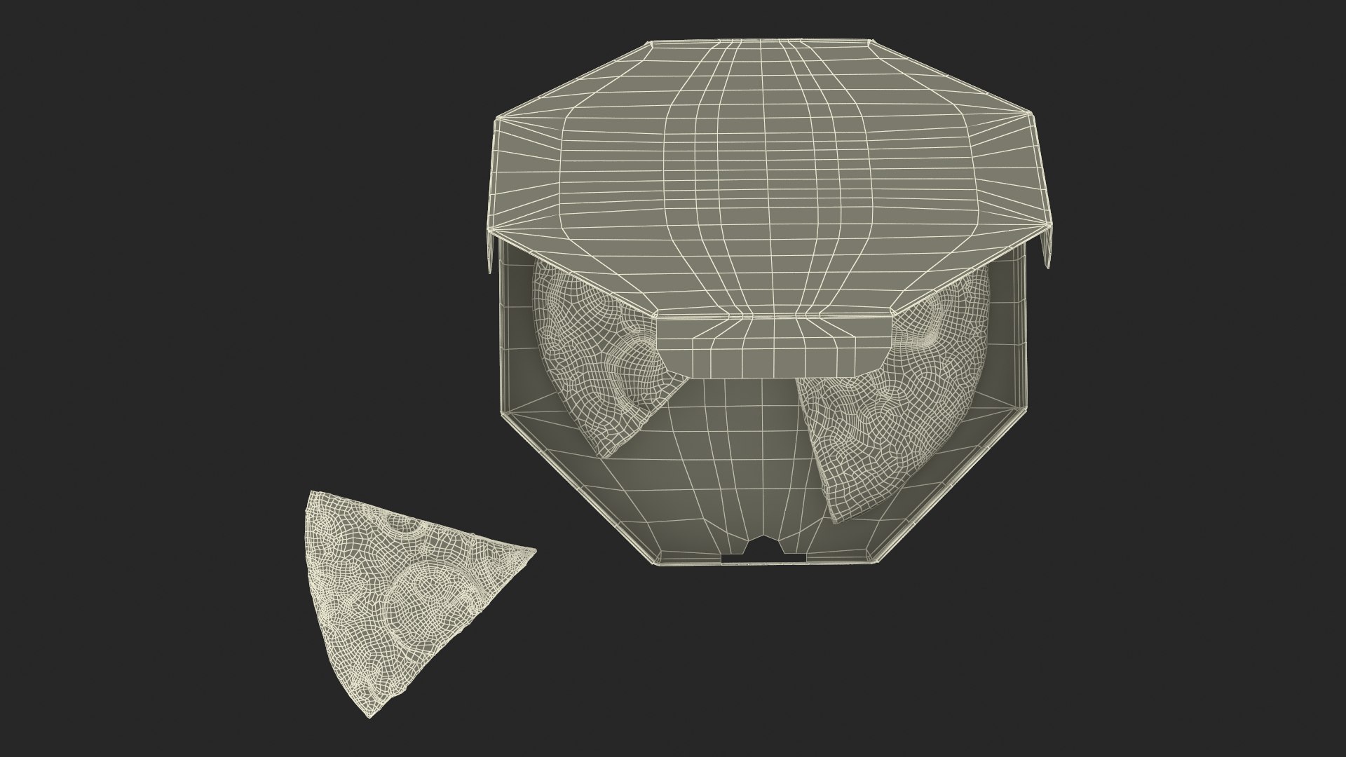 3D Pizza With Slice Cut In Craft Box - TurboSquid 2000265