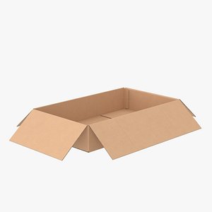 Cardboard Box 50x30x10 Open model