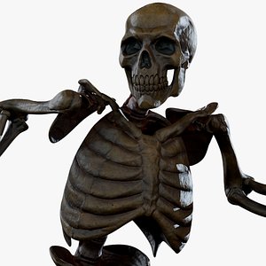 Skeleton Undead Warrior Ancient - Rigged - Animated - Lowpoly - Game Ready 3D model