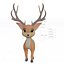 Cute Cartoon Deer Rigged