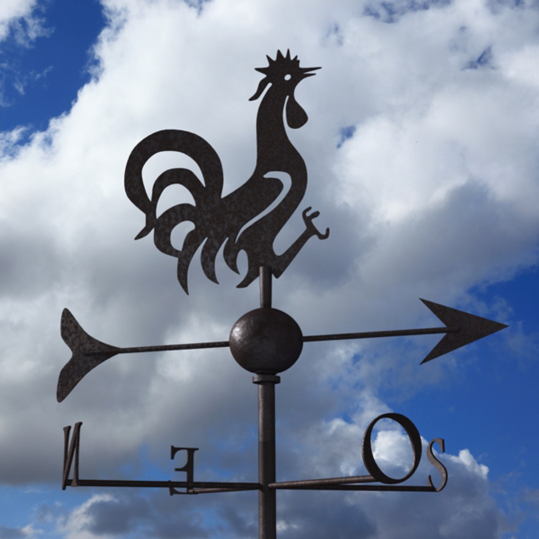 3d Rooster Weathervane Model