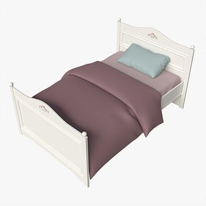 Children Bed with Headboard and Footboard Decorated 3D