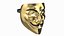 Guy Fawkes Mask Gold