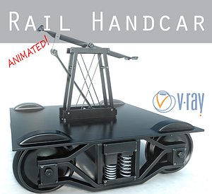 rail handcar 3d max