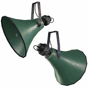 3D Old Military Horn Speaker Siren