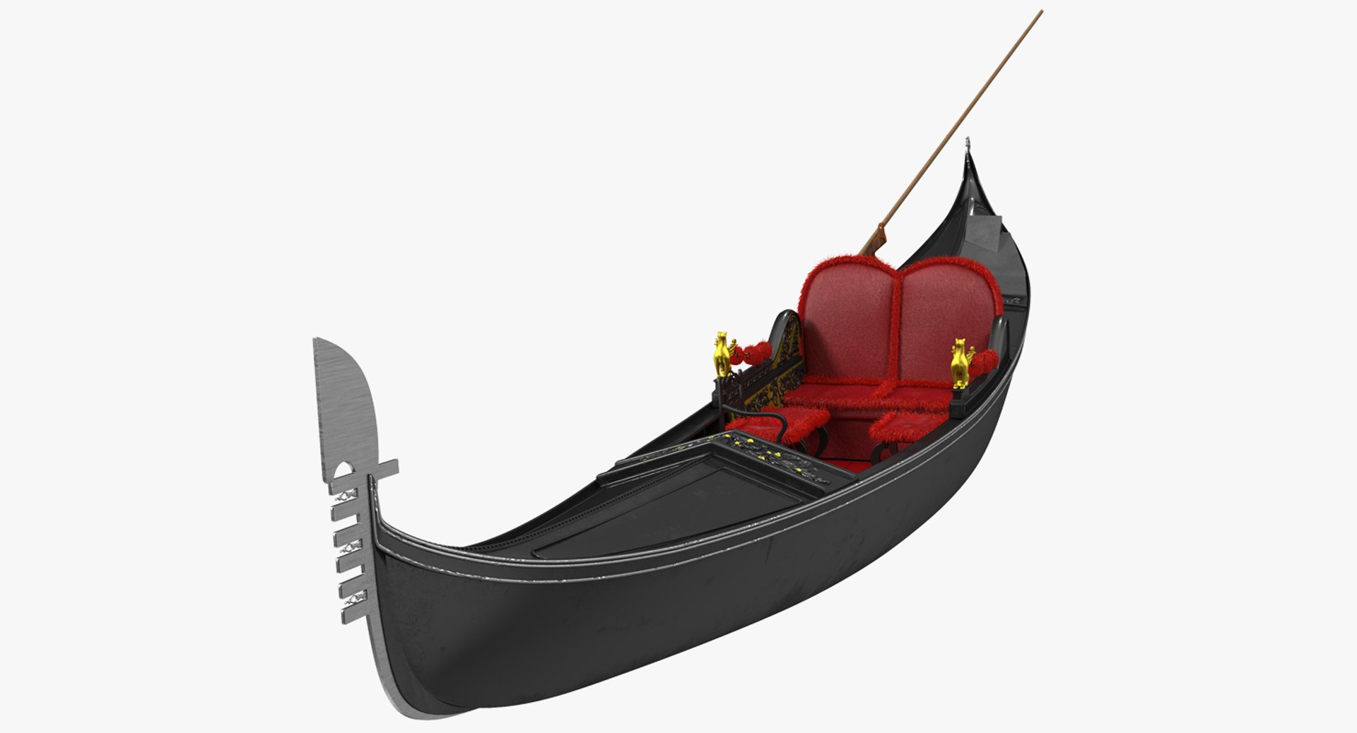 Venice Luxury Gondola 3D model preview