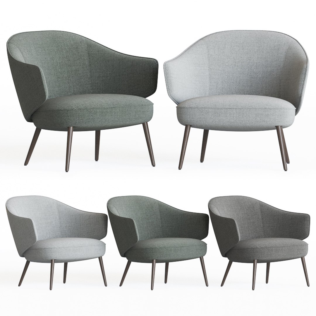 3D Charlotte Chair Armchairs Boconcept Model - TurboSquid 1551860