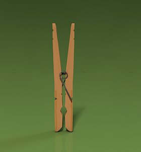 3d clothes pin model