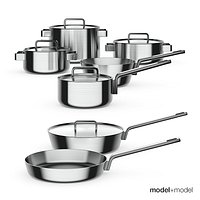 Steel cookware set