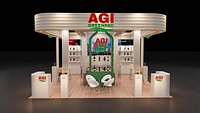 exhibition booth 6 x 6 meter 3 side open